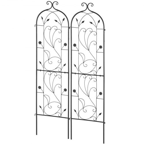 Garden Trellis for Climbing Plants 60 x 15 in 2 Packs Rustproof Metal