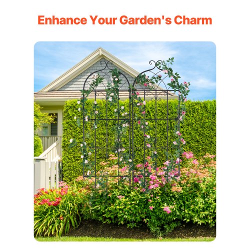 Garden Trellis for Climbing Plants 71 x 20 in 2 Packs Rustproof Metal