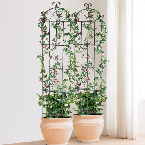 Garden Trellis for Climbing Plants 87 x 20 in 2 Packs Rustproof Metal