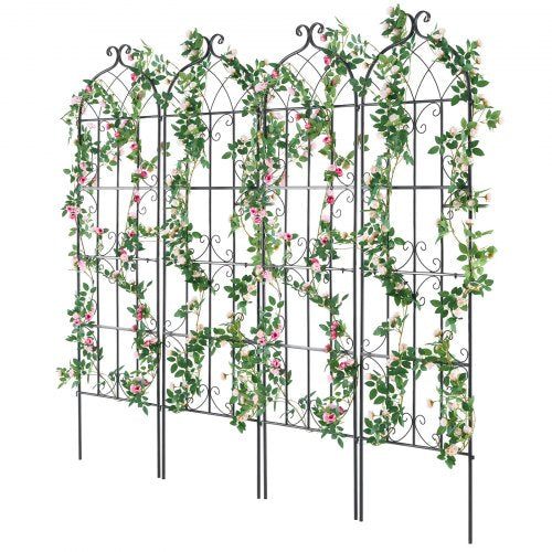 Garden Trellis for Climbing Plants 71 x 20 in 4 Packs Rustproof Metal