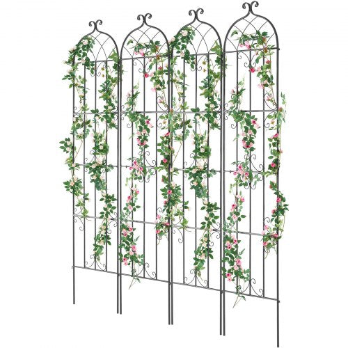 Garden Trellis for Climbing Plants 87 x 20 in 4 Packs Rustproof Metal