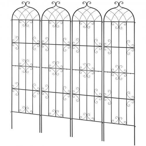 Garden Trellis for Climbing Plants 87 x 20 in 4 Packs Rustproof Metal