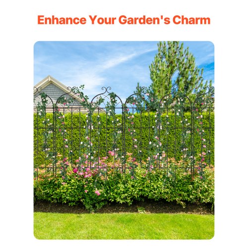 Garden Trellis for Climbing Plants 71 x 20 in 6 Packs Rustproof Metal