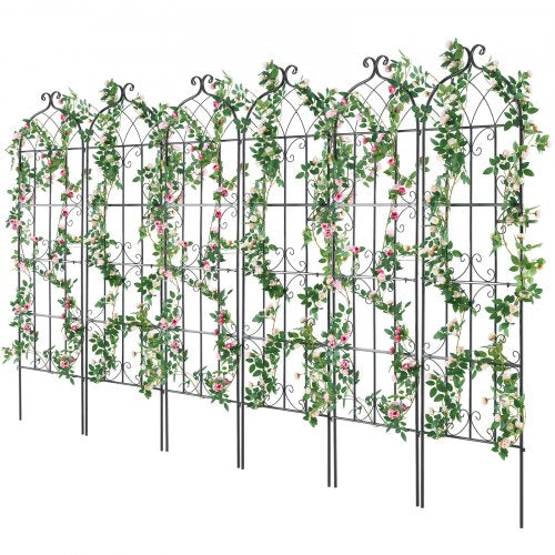 Garden Trellis for Climbing Plants 71 x 20 in 6 Packs Rustproof Metal