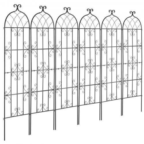 Garden Trellis for Climbing Plants 71 x 20 in 6 Packs Rustproof Metal