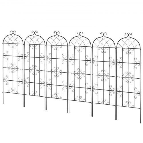 Garden Trellis for Climbing Plants 71 x 20 in 6 Packs Rustproof Metal