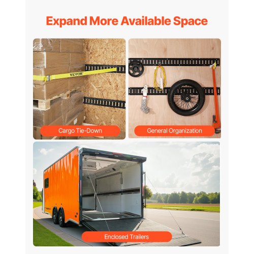 E Track Tie Down Rail Kit 5 Steel Rails 4 Pack Secure Cargo Heavy