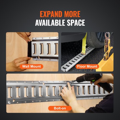 E Track TieDown Rail Kit 24PCS 5 ETracks Set Includes 8 Steel Rails 8