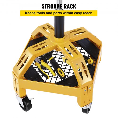 Rolling Garage Stool 300LBS Capacity Adjustable Height from 24 in to 287
