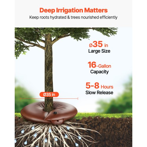 Tree Watering Rings 4 Pcs 16 Gallons Tree Watering Bags 69 Hours Slow