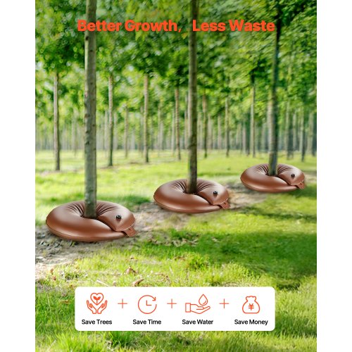 Tree Watering Rings 4 Pcs 16 Gallons Tree Watering Bags 69 Hours Slow