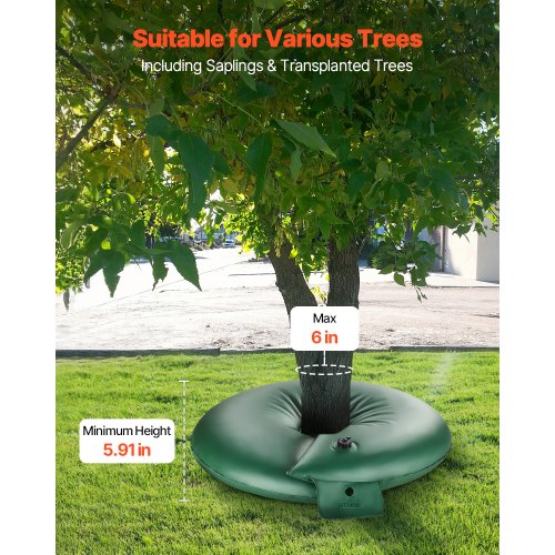 Tree Watering Rings 4 Pcs 20 Gallons Tree Watering Bags 69 Hours Slow