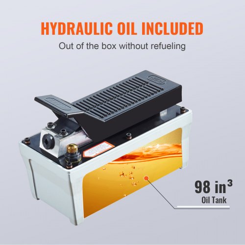 Air Hydraulic Pump 10000 PSI 12 Gal Reservoir NPT 38 Oil Outlet NPT