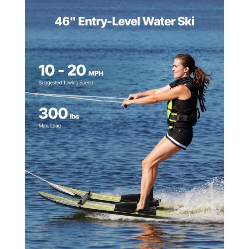 46 Water Skis Kids Water Ski Trainers with X7 Adjustable Bindings