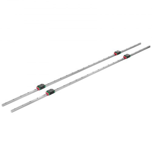 Linear Rail HSR151500mm 2pcs Linear Guideway Rail4X Square Type Carriage
