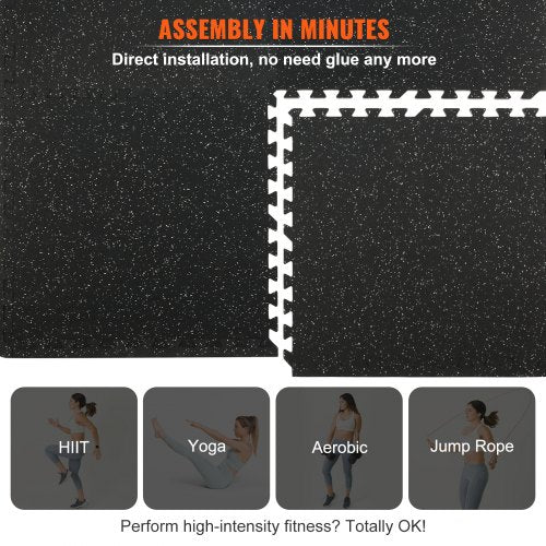 EVA Interlocking Foam Floor Mats56 in Thickened 12 Pcs Puzzle Rubber