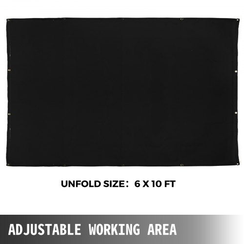 6 x 10 Ft Welding Blanket Black Fiberglass Blanket Portable Fiberglass Fire