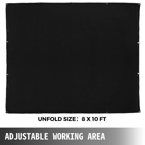 8 x 10 Ft Welding Blanket Black Fiberglass Blanket Portable Fiberglass Fire
