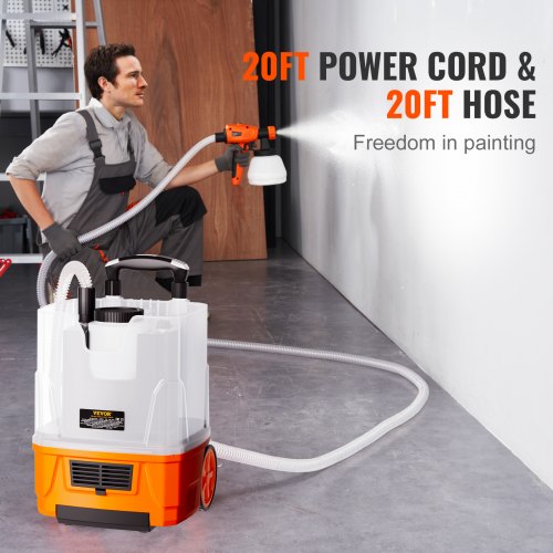 Paint Sprayer 1300W Electric Spray Paint Gun with Air Hose 1300ml and 800