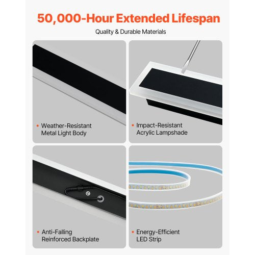 Outdoor Wall Lights 2 Pack 39.4 Inch Long Strip Modern Exterior Wall