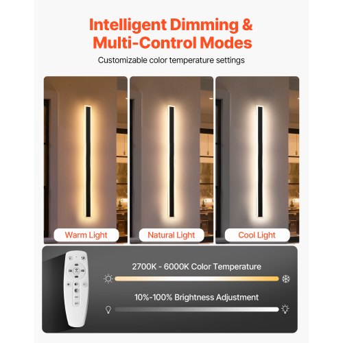 Outdoor Wall Lights 2 Pack 39.4 Inch Long Strip Modern Exterior Wall 1