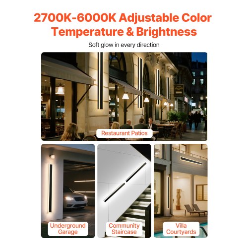 Outdoor Wall Lights 2 Pack 47.2 Inch Long Strip Modern Exterior Wall 1