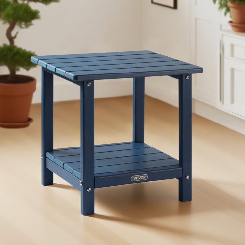 Outdoor Side Table 1772W x 1496D x 1732H Inch Double Layer HDPE Outside