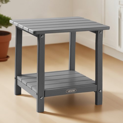 Outdoor Side Table 1772W x 1496D x 1732H Inch Double Layer HDPE Outside 1