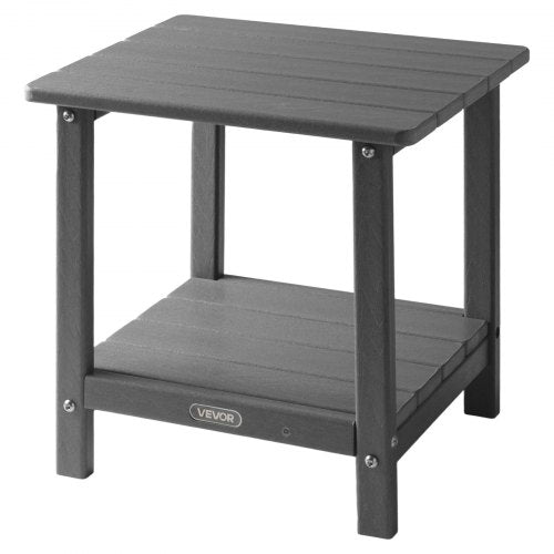 Outdoor Side Table 1772W x 1496D x 1732H Inch Double Layer HDPE Outside 1