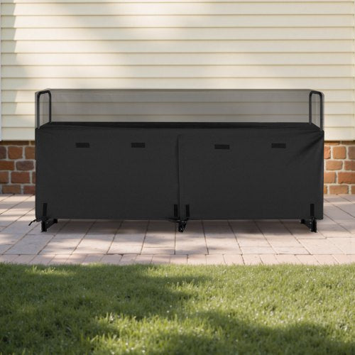 Firewood Rack with Waterproof Cover 8 ft Outdoor Firewood Holder 12 Cord