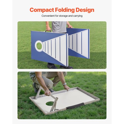 Cornhole Set 3x2 ft Corn Hole Game Boards Aluminum Weatherproof Portable