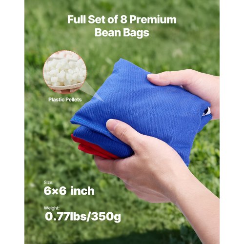 Cornhole Set 3x2 ft Corn Hole Game Boards MDF Wood Portable Toss Board