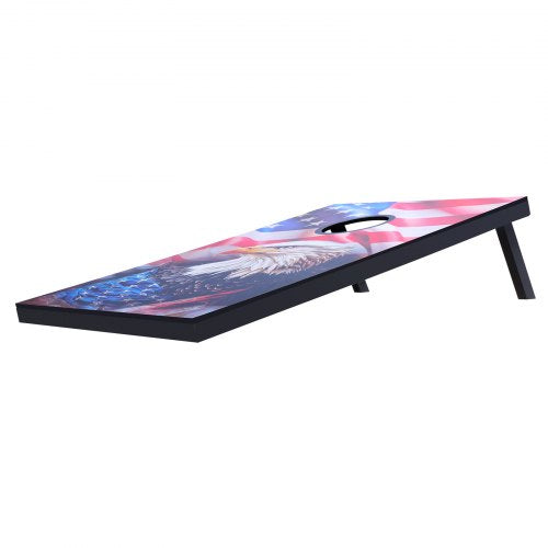 Cornhole Set 3x2 ft Corn Hole Game Boards MDF Wood Portable Toss Board