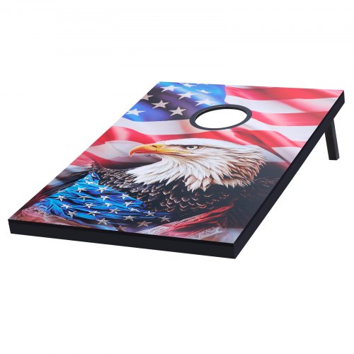 Cornhole Set 3x2 ft Corn Hole Game Boards MDF Wood Portable Toss Board