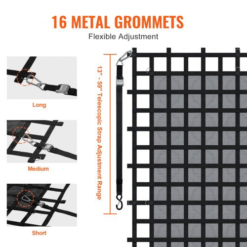 Cargo Net 120 in x 105 in Heavy Duty Truck Cargo Net for Truck Bed 4