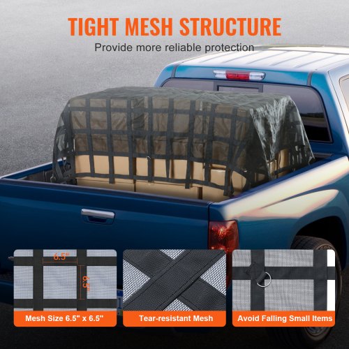 Cargo Net 120 in x 105 in Heavy Duty Truck Cargo Net for Truck Bed 4