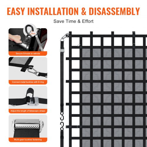 Cargo Net 120 in x 105 in Heavy Duty Truck Cargo Net for Truck Bed 4