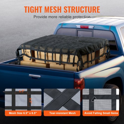 Cargo Net 96 in x 81 in Heavy Duty Truck Cargo Net for Truck Bed 4