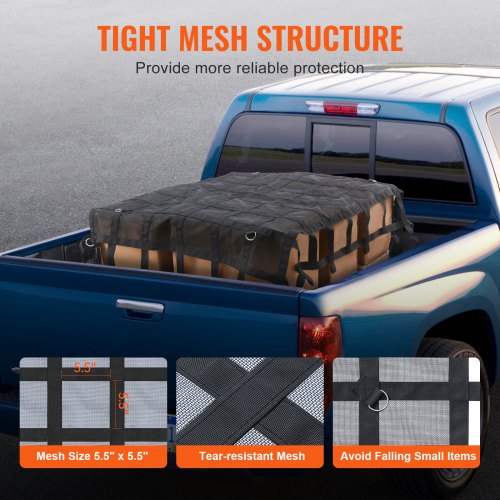 Cargo Net 72 in x 57 in Heavy Duty Truck Cargo Net for Truck Bed 4
