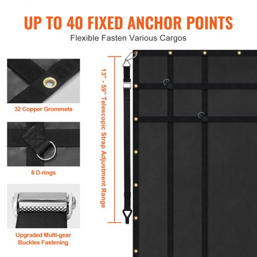 Cargo Net 72 in x 57 in Heavy Duty Truck Cargo Net for Truck Bed 4