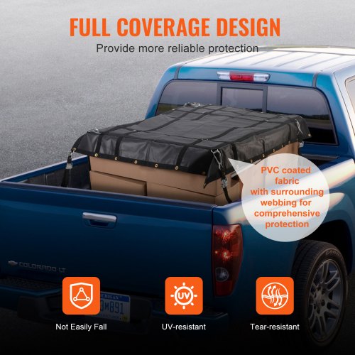 Cargo Net 72 in x 57 in Heavy Duty Truck Cargo Net for Truck Bed 4