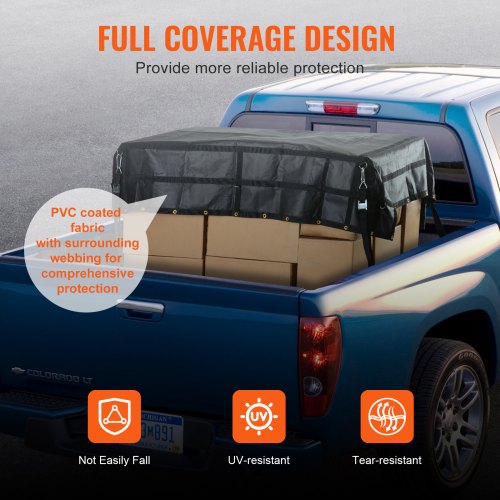 Cargo Net 96 in x 81 in Heavy Duty Truck Cargo Net for Truck Bed 4