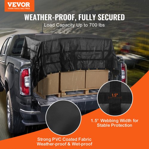 Cargo Net 120 in x 105 in Heavy Duty Truck Cargo Net for Truck Bed 4