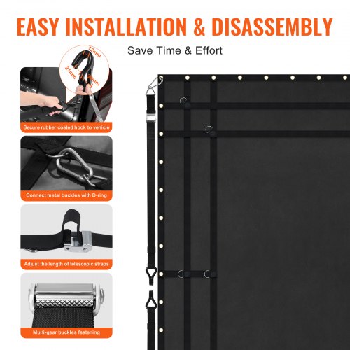 Cargo Net 120 in x 105 in Heavy Duty Truck Cargo Net for Truck Bed 4