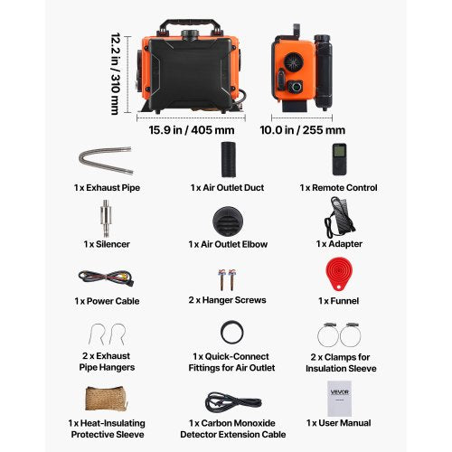 Diesel Heater 8KW DC 12V24V All in One Portable Diesel Air Heater with Remote 3