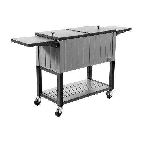 80Qt Rolling Ice Chest Holds Up To 50 Bottles 110 Cans Portable Patio Party