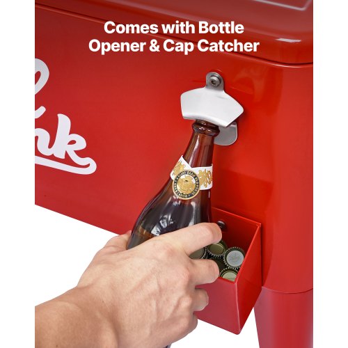 80 Quart Rolling Ice Chest Holds up to 50 Bottles 110 Cans Portable 1