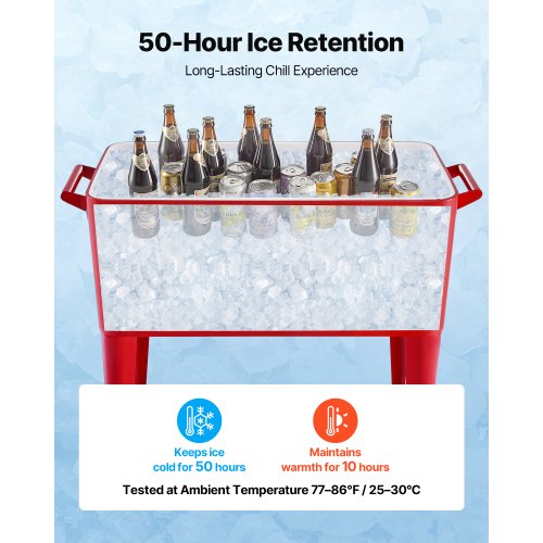 80 Quart Rolling Ice Chest Holds up to 50 Bottles 110 Cans Portable 1