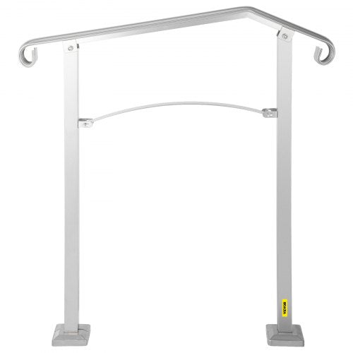 Outdoor Stair Railing Fit 2 or 3 Steps Alloy Metal Handrailing Front Porch
