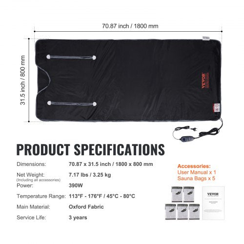 Sauna Blanket for Detoxification Portable Far Infrared Sauna for Home